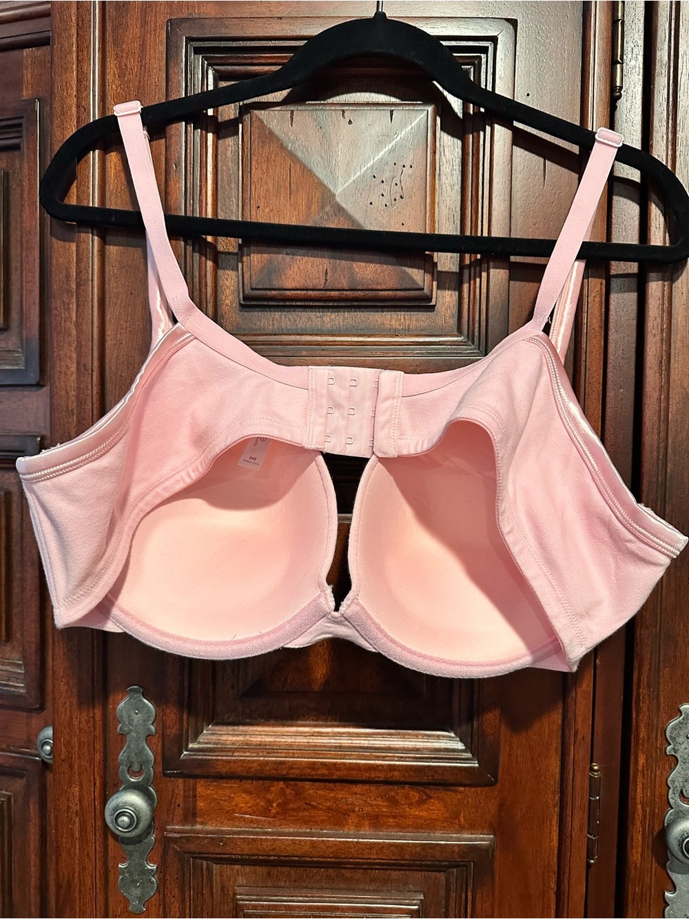 44B Cacique Light Pink T-Shirt Bra - Smooth Molded Cups Plunge PUSH UP - Picture 6 of 7